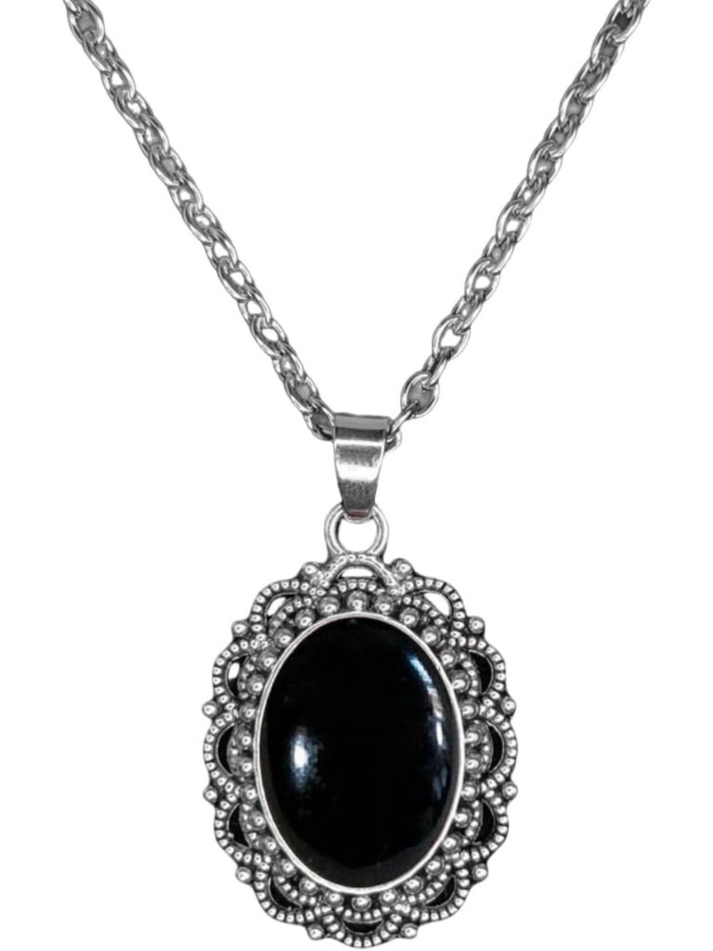 Women's Black Gothic Vampire Blood Cameo Pendant Vintage Witch Choker Necklace